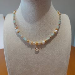 Shousan stone necklace