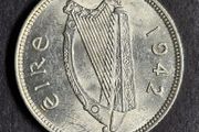 Ireland Excellent 1942 Silver Shilling 1s Coin