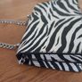 Zebra Print Shoulder Bag with Adjustable Chain Strap Image 5