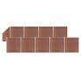 WPC Fence Set 9 Square + 1 Slanted 1657x186 cm Brown Image 2