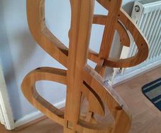 Wooden Guitar Stand - Treble Clef Design - Handmade