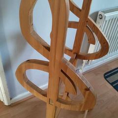 Wooden Guitar Stand - Treble Clef Design - Handmade