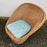 Vintage Willow woven bucket chair c1960 Image 2