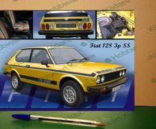 Fiat 128 3p SS tin sign