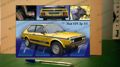 Fiat 128 3p SS tin sign