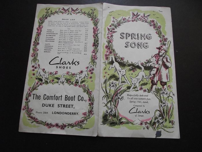 1940 Advertisement booklet Spring Song' for Clark's shoes