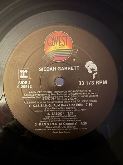 Siedah Garrett KISSING 1988 US 12 Vinyl Shep Pettibone Mixes