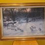 vintage framed painting print Image 2