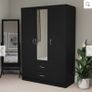 Riano 3 Door 2 Drawer Mirrored Wardrobe Image 4