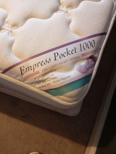 Small double bed base and mattress