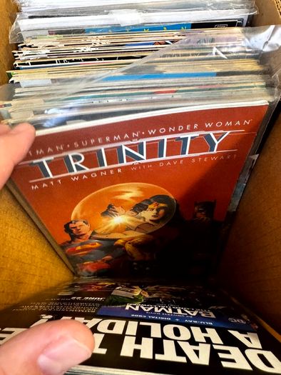 DC Long Comic Box w 250 comics for Sale (2)