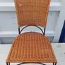 Two vintage wicker and wrought iron chairs Image 3