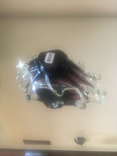 Glass dish splash design (approx 8 inches in width 2 inches high)