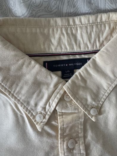 Tommy Hilfiger Cream yellow Oxford Shirt  L