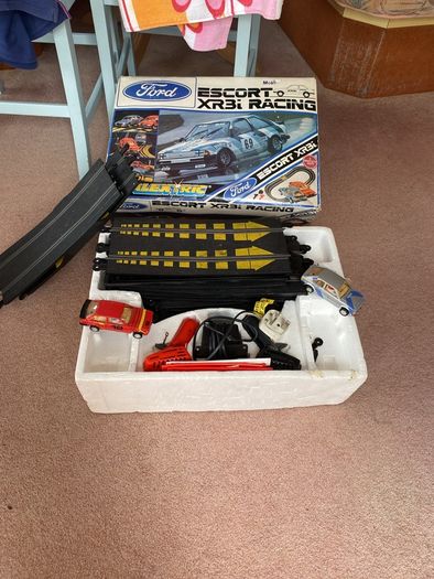 scalextric .  Ford escort xr3i racing set 1980s.