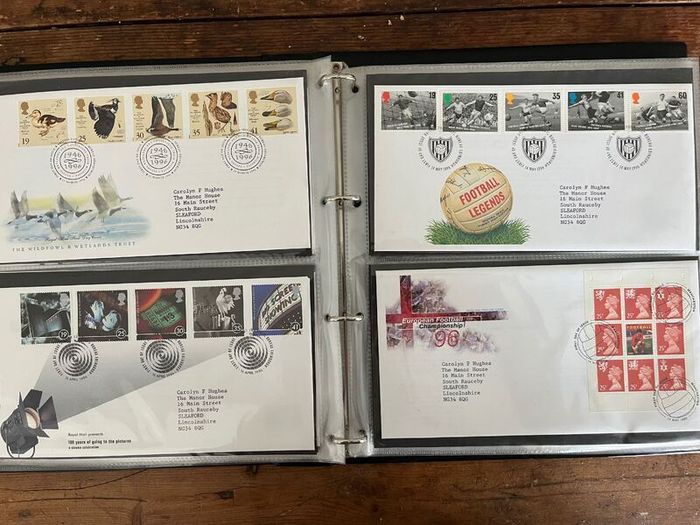Collection of  78 UK First Day Cover stamps 1993 to 1998 in album