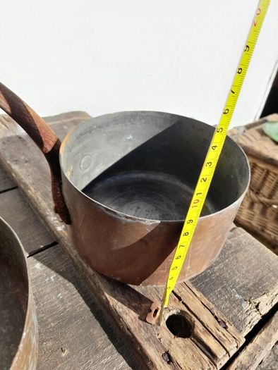 Vintage Copper Saucepans (3)