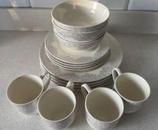 Monsoon Filigree Silver 16 Piece Dinner Set
