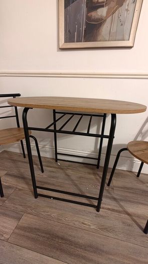 Compact Dining / Coffee Table & 2 Chairs Set