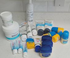 Mix of baby creams, nappies cream and suncream
