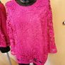 Women's Blouse Fushia Heavy Lace REDUCED NWT SIZE 14 Image 2
