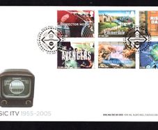 2005 Great Britain ITV 50th, Classic Programmes Commemorative Stamps Addressed First Day Cover (FDC) with Edinburgh pictorial cancel.