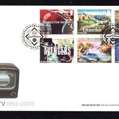 2005 Great Britain ITV 50th, Classic Programmes Commemorative Stamps Addressed First Day Cover (FDC) with Edinburgh pictorial cancel.