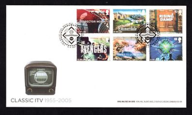 2005 Great Britain ITV 50th, Classic Programmes Commemorative Stamps Addressed First Day Cover (FDC) with Edinburgh pictorial cancel.