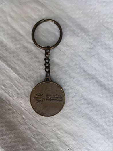 Vintage 1988 Barcelona Olympic Keyring Gold / Official 1992 Cobi & Brazil Pin