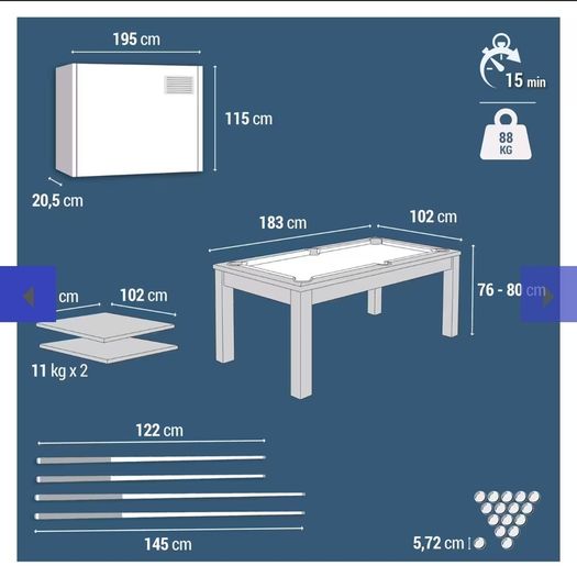 Pongori Decathlon Pool Table Dining Table