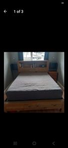 wooden bed