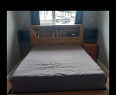 wooden bed