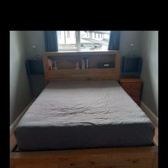 wooden bed