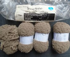 Sirdar Snuggly snowflake chunky, Teddy, 3 x 25g balls, Knitting,craft supplies