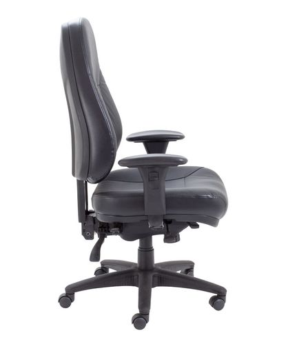 Avior 24-Hour Heavy Duty Leather Chair Black CH1101