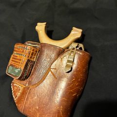 Bushcraft kit with leather belt pouch