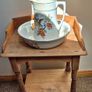 Pine Washstand with Matching Jug & Basin Set Image 2