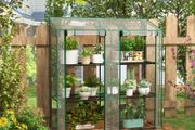 46 x 143cm Mini Lean-To Greenhouse, with Three Inner Shelves