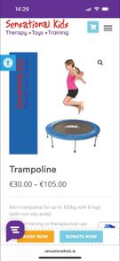 Trampoline for gross motor Skills