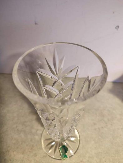 Vintage Waterford Lismore Footed Vase, 7" Tall Vase, Beautiful Crystal Vase, Signed Waterford Crystal, Mint CONDITION. No.28