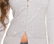 2way knittedJacket_with_rhinestones__Color_GREY_Size fits s m