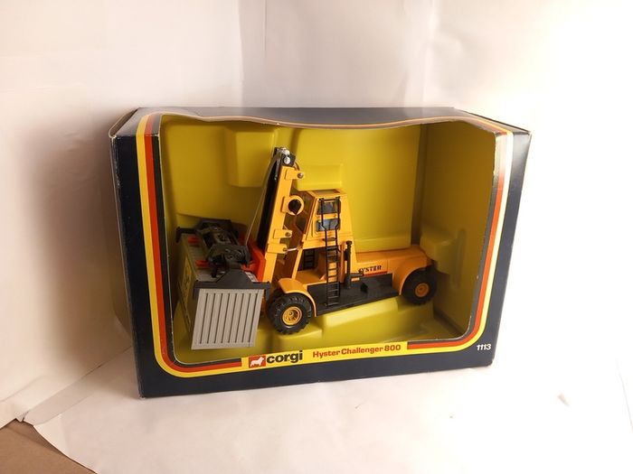 Corgi Corgi 1113 Hyster Challenger 800 Container Lifter & Container  Original packing immaculate condition great gift present play kids children toys  car machineries made in England