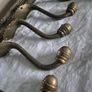 Brass Coathooks Vintage Antique brass set of 5 original coathooks Image 10