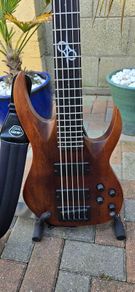 Solar 5 String Bass. Natural Satin Finish