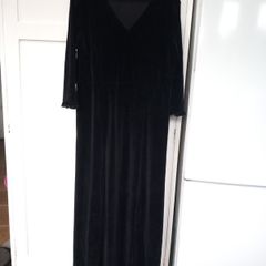 Black Velvet Maxi Dress S16/18 "Eddie Bauer"