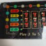 Vintage Bally Slot Machine Reel Glass Plate, Triple 7, 1 to 5 Coins, great retro colours Image 3