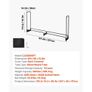 2.4m Outdoor Firewood Rack with Cover, 244 cm x 36 cm x 117 cm, Heavy Duty Firewood Holder & 600D Oxford Waterproof Cover for Fireplace, Patio, Indoor/Outdoor Log Storage Rack for 1/2 Cord of Image 3
