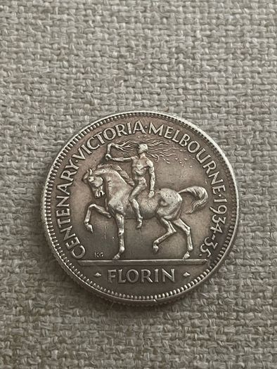 1934-35 Melbourne Centenary Florin