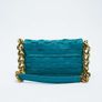 Zara Leather Shoulder Bag With Chain Image 6