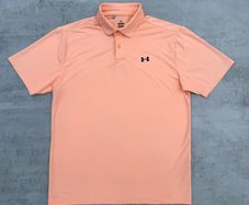 Orange Under Armour Golf Polo T-Shirt